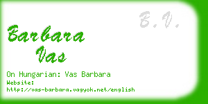 barbara vas business card